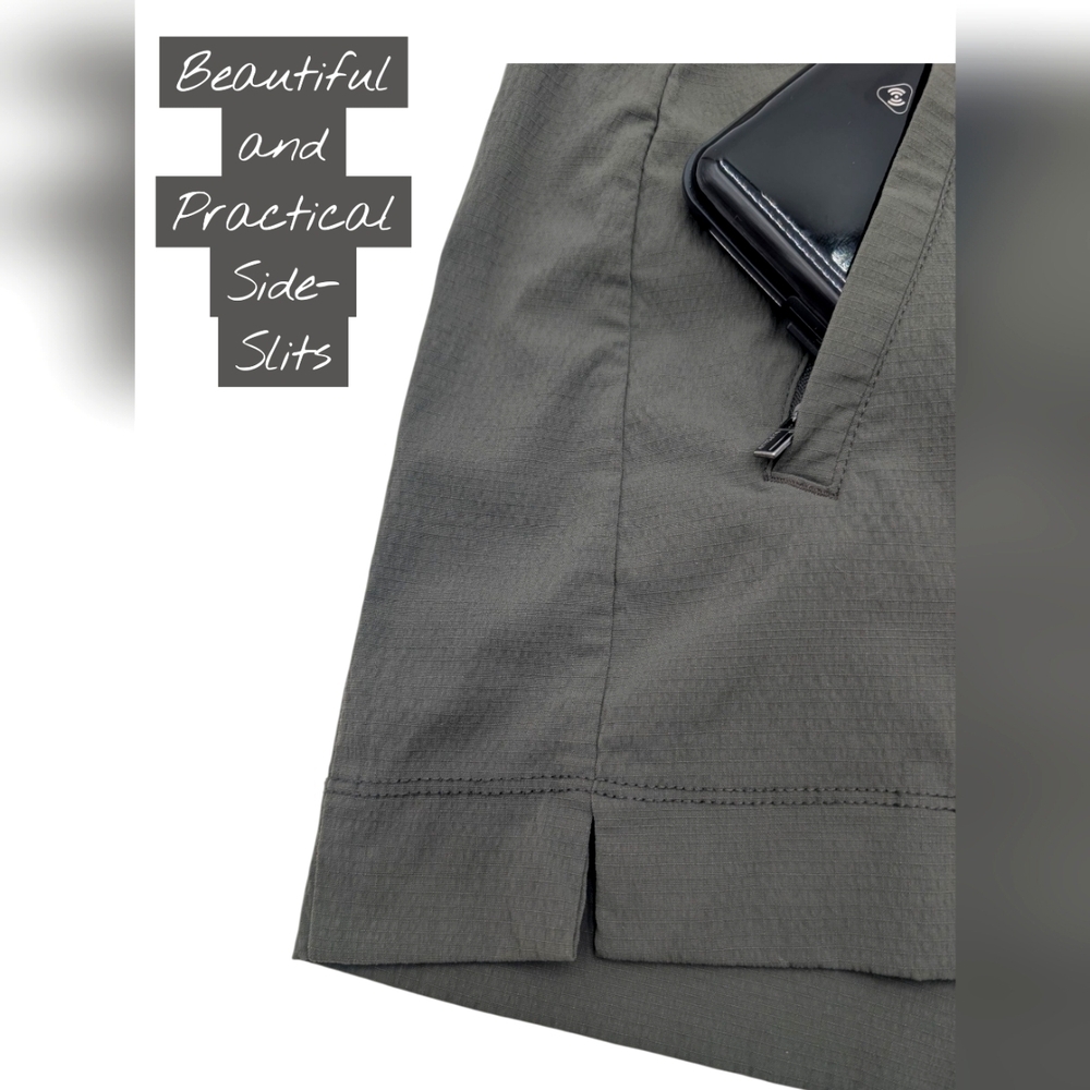 Athleta Trekkie North Short Sz 2 Olive Green Quick Dry Moisturizer Wicking SPF50 - Picture 5 of 17